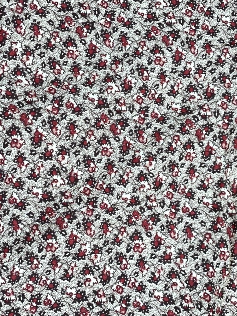 Vintage Micro Floral Muslin Fabric 1980s Cottagecore Neutral Colors 1y+27"x44"